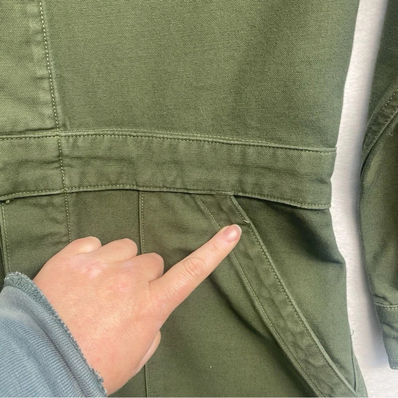 Citizens of Humanity Jumpsuit Marta Long Sleeve Cotton Utility Retreat Green M - Picture 13 of 16